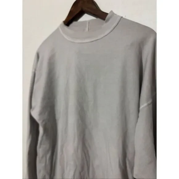 Free People Women’s Size Medium Gray Long Sleeve Free Tunic Oversized Shirt - Picture 2 of 4